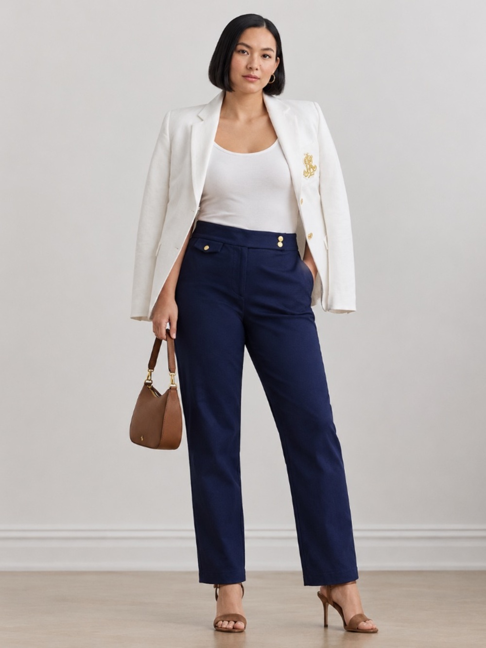 Lauren Ralph Lauren Ponte Ankle Pants In Refined Navy Size XXL NWT